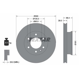 93143203  Brake disc TEXTAR 