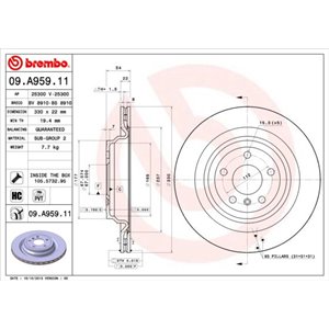 09.A959.11 Тормозной диск BREMBO     
