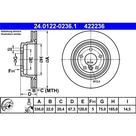 24.0122-0236.1 Brake Disc ATE