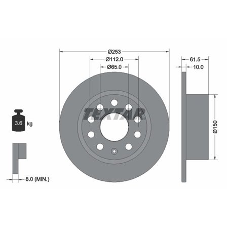 92306603 Brake Disc TEXTAR