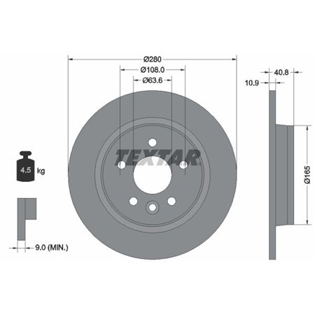 92255603 Brake Disc TEXTAR