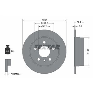 92132103 Тормозной диск TEXTAR - Top1autovaruosad