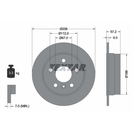 92132103 Brake Disc TEXTAR