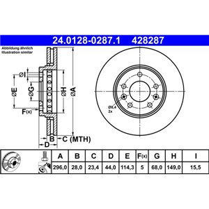 24.0128-0287.1 Bromsskiva ATE - Top1autovaruosad