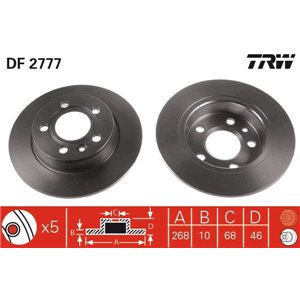 DF2777  Brake disc TRW 