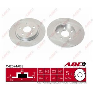 C42074ABE  Brake disc ABE 