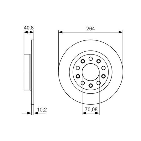 0 986 479 C41 Тормозной диск BOSCH