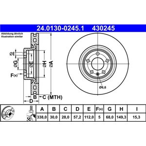 24.0130-0245.1 Тормозной диск ATE - Top1autovaruosad