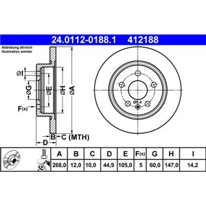 24.0112-0188.1 Тормозной диск ATE - Top1autovaruosad