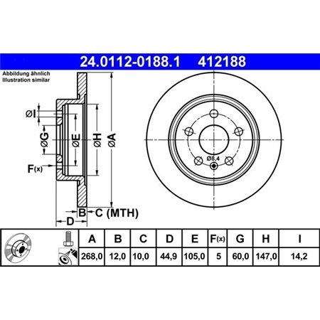 24.0112-0188.1 Bromsskiva ATE