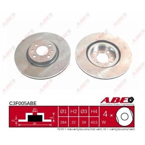 C3F005ABE Brake Disc ABE - Top1autovaruosad