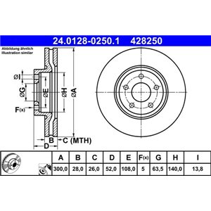 24.0128-0250.1 Тормозной диск ATE - Top1autovaruosad