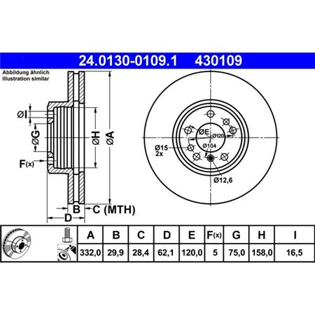 24.0130-0109.1 Brake Disc ATE