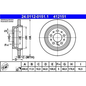 24.0112-0151.1 Тормозной диск ATE - Top1autovaruosad