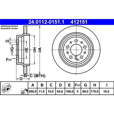 24.0112-0151.1 Brake Disc ATE