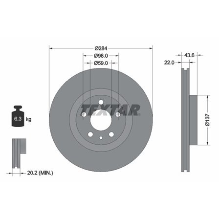 92046803 Brake Disc TEXTAR