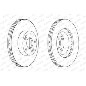 DDF1630C  Brake disc FERODO 