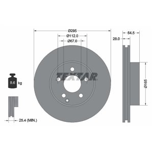 92163205 Brake Disc TEXTAR - Top1autovaruosad