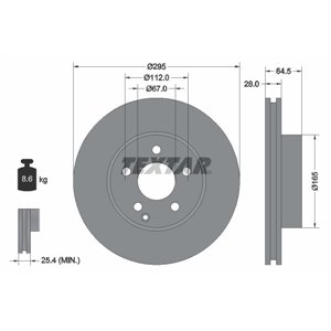 92163205 Тормозной диск TEXTAR - Top1autovaruosad