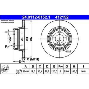 24.0112-0152.1 Тормозной диск ATE - Top1autovaruosad