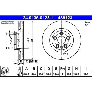 24.0136-0123.1 Тормозной диск ATE - Top1autovaruosad