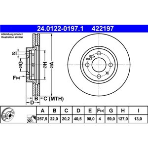 24.0122-0197.1 Тормозной диск ATE - Top1autovaruosad