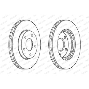 DDF1599C  Brake disc FERODO 