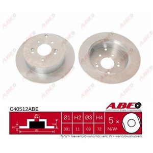 C40512ABE  Brake disc ABE  - Top1autovaruosad