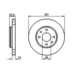 0 986 479 B37  Brake disc BOSCH 