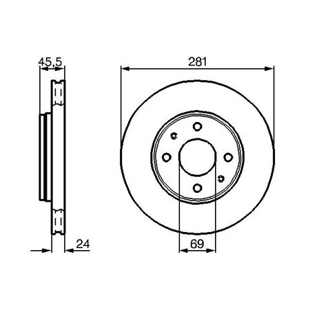 0 986 479 B37 Brake Disc BOSCH