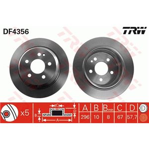 DF4356 Тормозной диск TRW - Top1autovaruosad