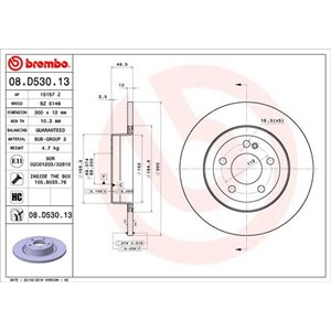 08.D530.13 Jarrulevy BREMBO - Top1autovaruosad