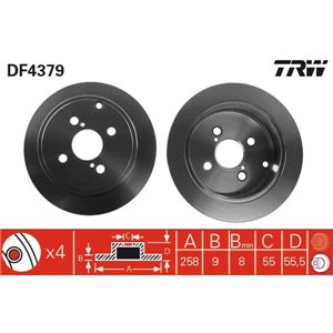 DF4379 Тормозной диск TRW - Top1autovaruosad