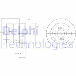 BG4097  Brake disc DELPHI 