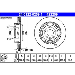24.0122-0259.1 Тормозной диск ATE - Top1autovaruosad