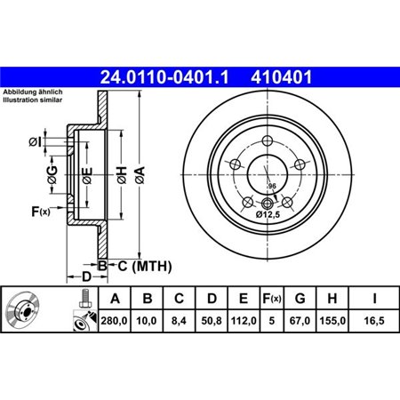 24.0110-0401.1 Тормозной диск ATE