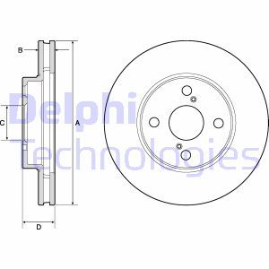 BG3734  Brake disc DELPHI 