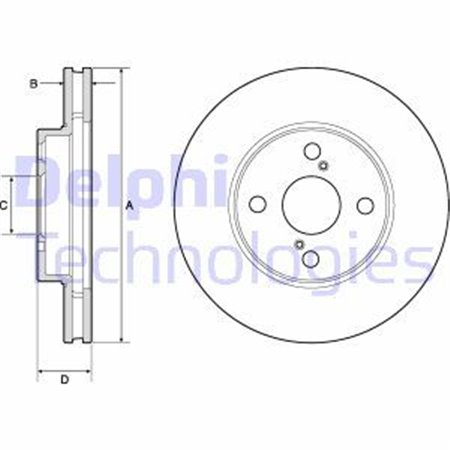 BG3734 Тормозной диск DELPHI