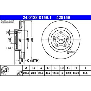 24.0128-0159.1 Тормозной диск ATE - Top1autovaruosad