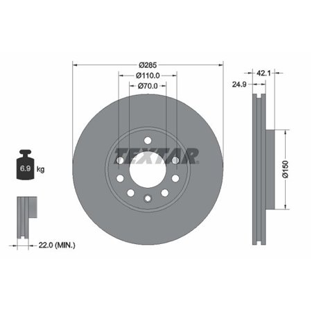 92118703 Brake Disc TEXTAR