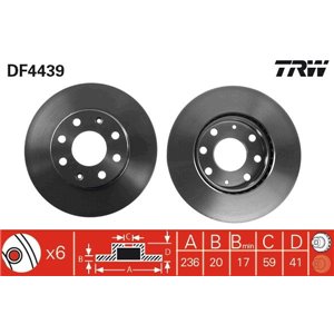 DF4439 Brake Disc TRW - Top1autovaruosad