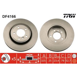 DF4166 Brake Disc TRW - Top1autovaruosad