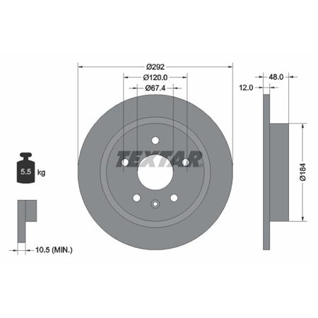 92222903 Brake Disc TEXTAR