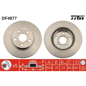 DF4877  Brake disc TRW 