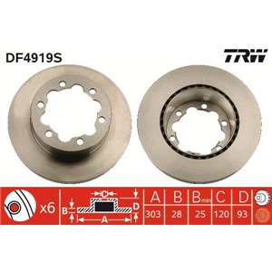 DF4919S Jarrulevy TRW - Top1autovaruosad