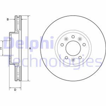 BG4805C Bromsskiva DELPHI