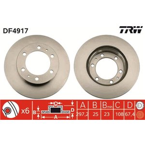 DF4917 Тормозной диск TRW - Top1autovaruosad