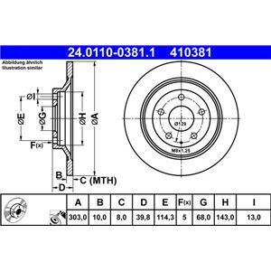 24.0110-0381.1 Brake Disc ATE - Top1autovaruosad