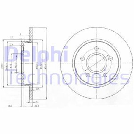 BG3896 Brake Disc DELPHI