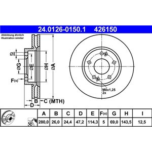 24.0126-0150.1 Тормозной диск ATE - Top1autovaruosad